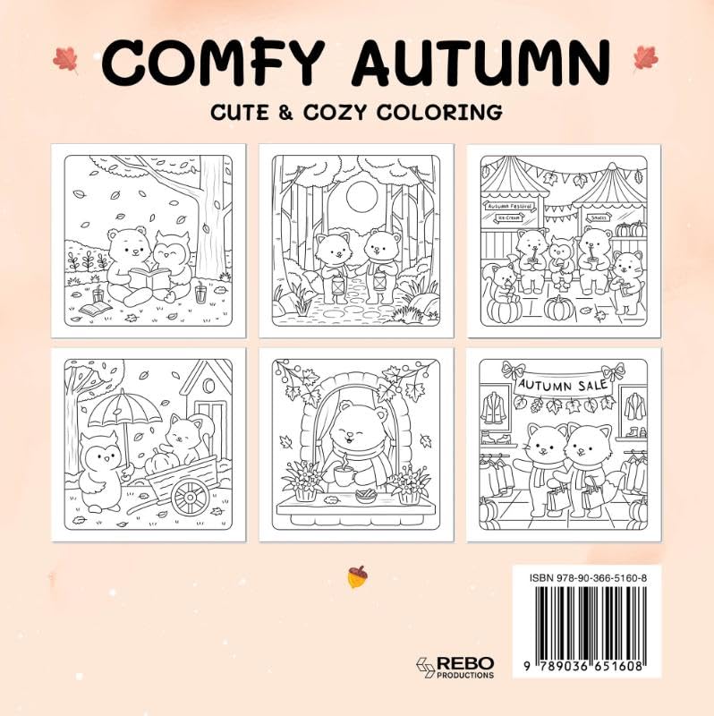 Comfy autumn - Cute & cozy Kleurboek