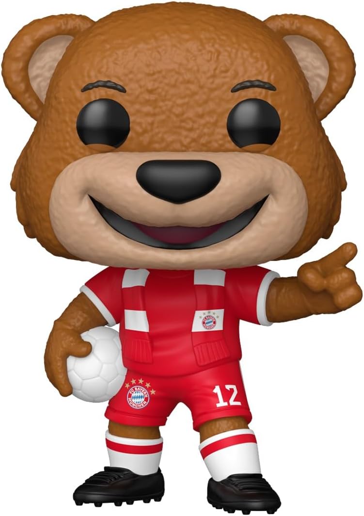 Funko POP! Football: FC Bayern München - Berni The Bear - Sammelbare Vinylfigur - Geschenkidee - Offizielles Merchandise - Spielzeug für Kinder & Erwachsene - Modellfigur für Sammler