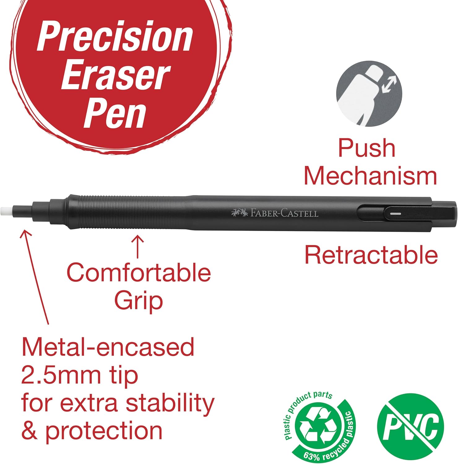 Faber-Castell Radiergummi Stift Precision Eraser Pen