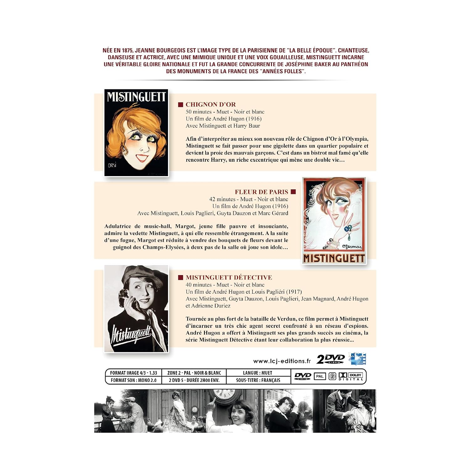 Coffret mistinguett : 3 chefs-d'oeuvres du cinéma muet