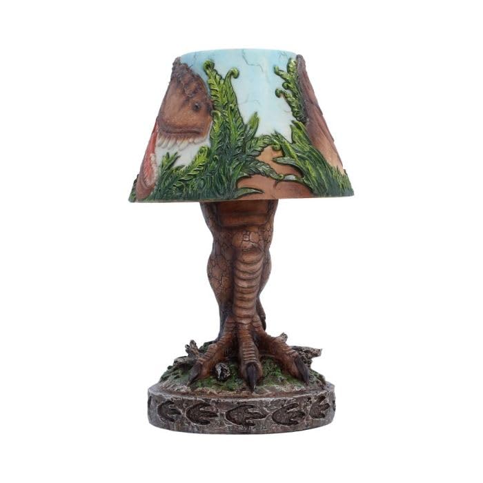 Nemesis Now Tyrannosaurus Rex Lamp - Hand Painted Prehistoric Dinosaur Polyresin Statement Desk Light, Battery Operated, 23cm