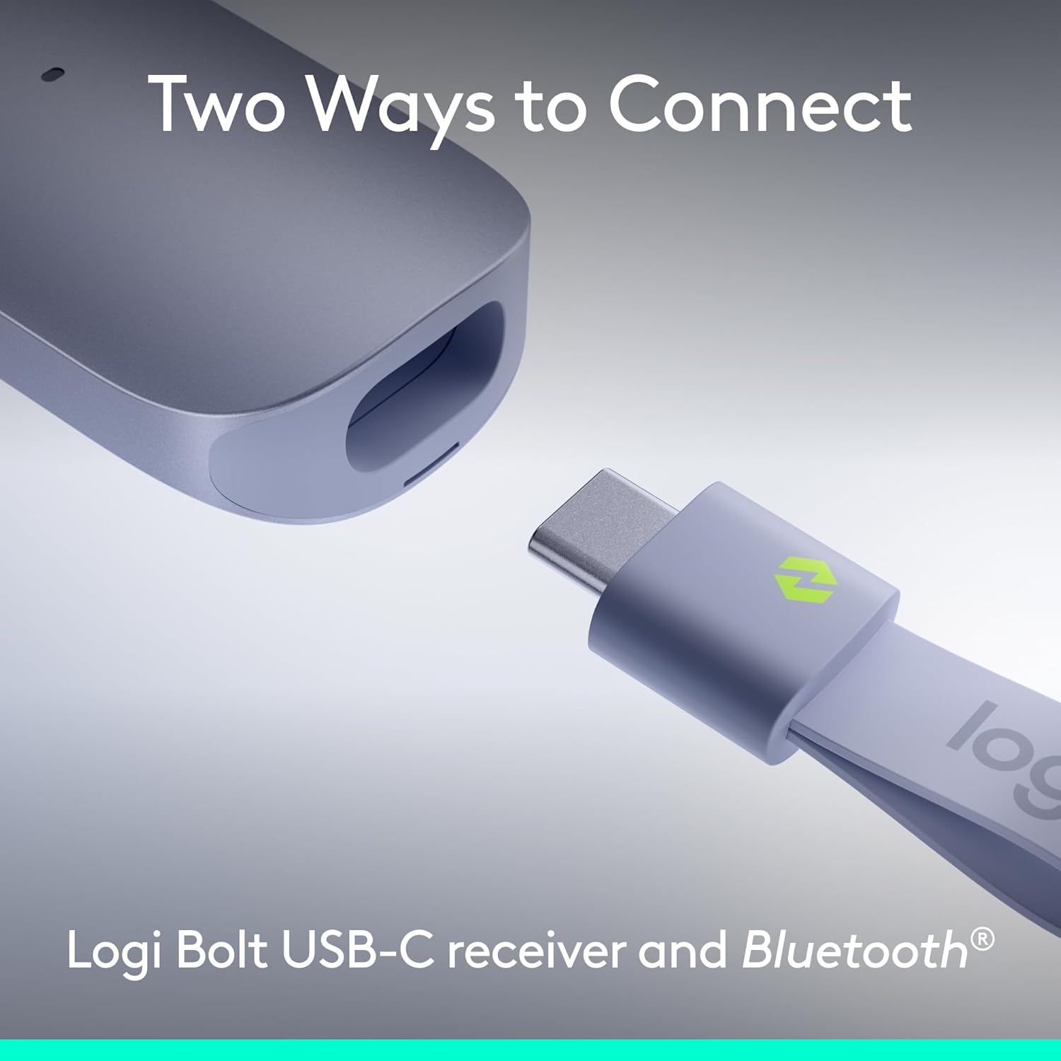 Logitech Spotlight 2 Presentation Remote, Wireless Presentation Clicker with Haptics, Digital Highlighting, Customisable Actions, Laser Pointer, Quick Charge, Bluetooth, and USB-C - Light Lilac