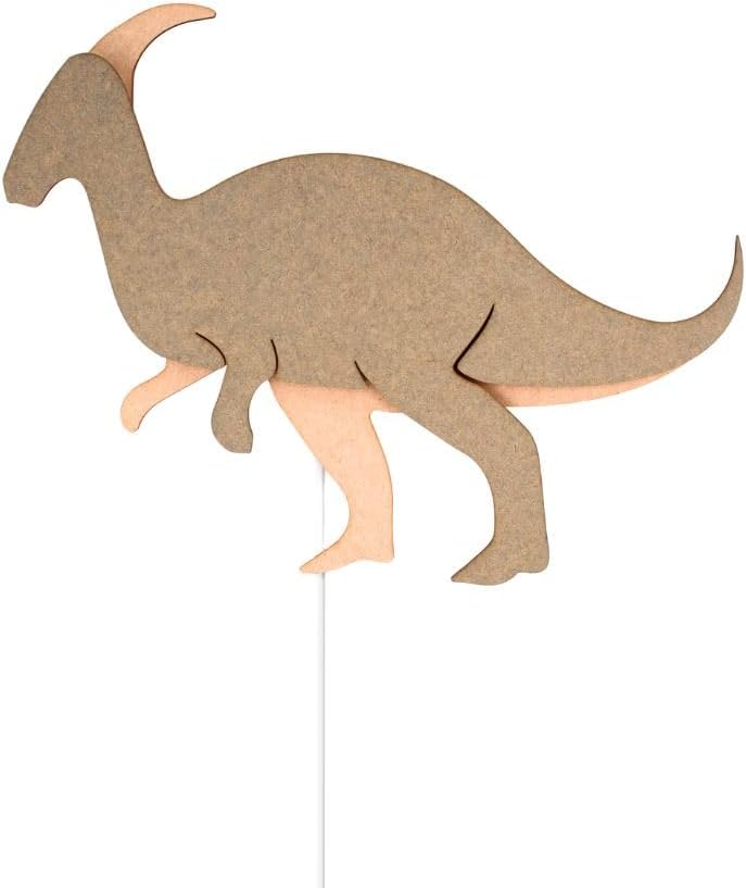 Van Tjalle en Jasper - Van Tjalle en Jasper - Dino Wandlamp Triceratops - Hout