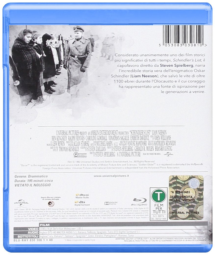 Schindler's List (Collana Oscar)