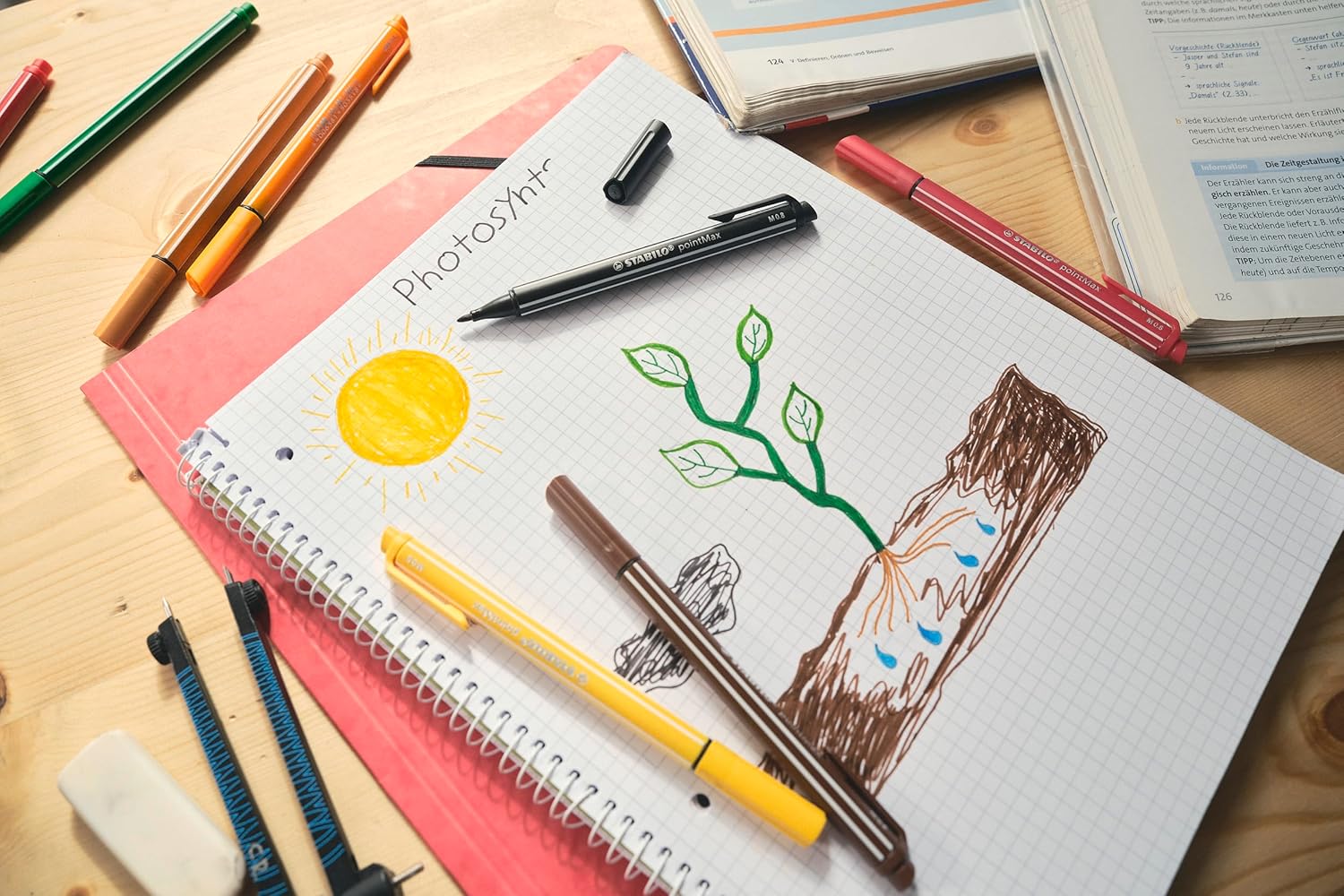 Stabilo Pointmax Fineliners - 4Dlg.