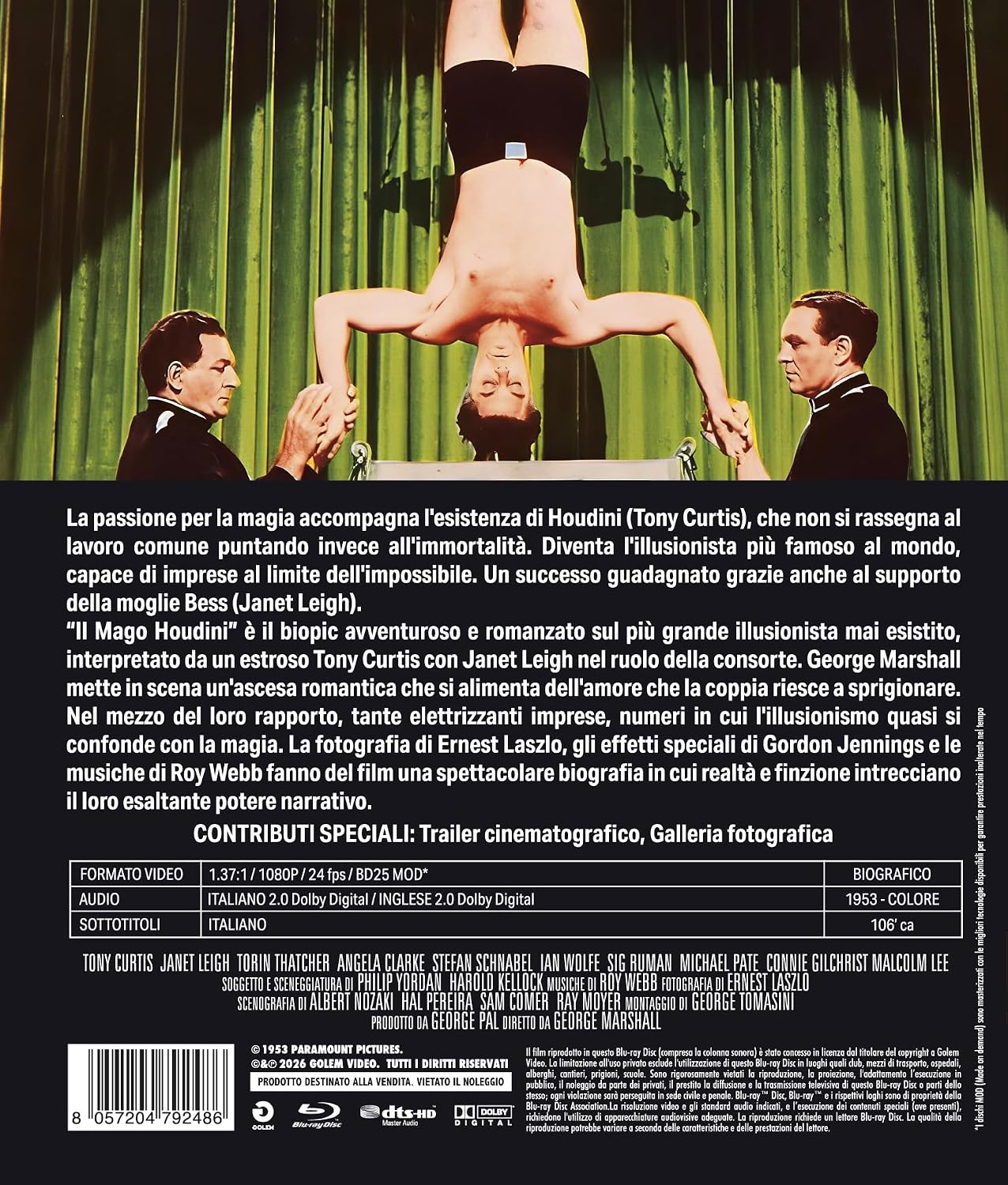 Mago Houdini (Il) (Blu-Ray Mod) - (Italian Import), Il Mago Houdini
