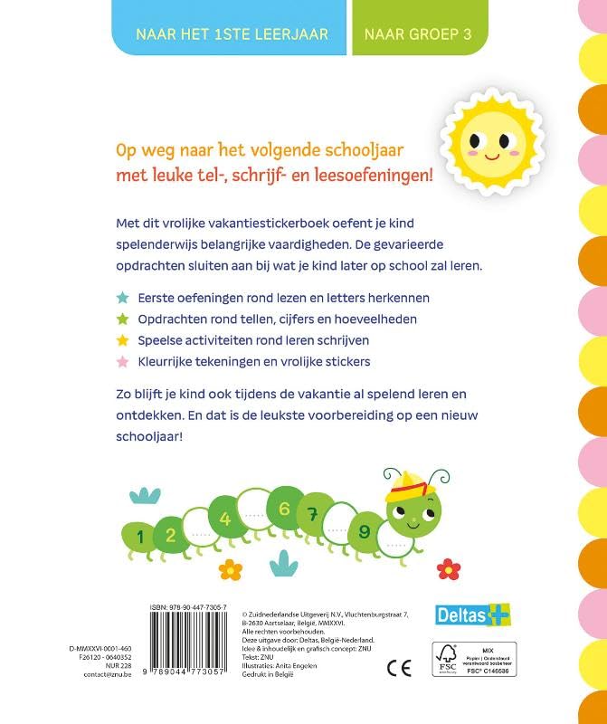 Vakantie Oefenboek met Stickers naar Groep 3