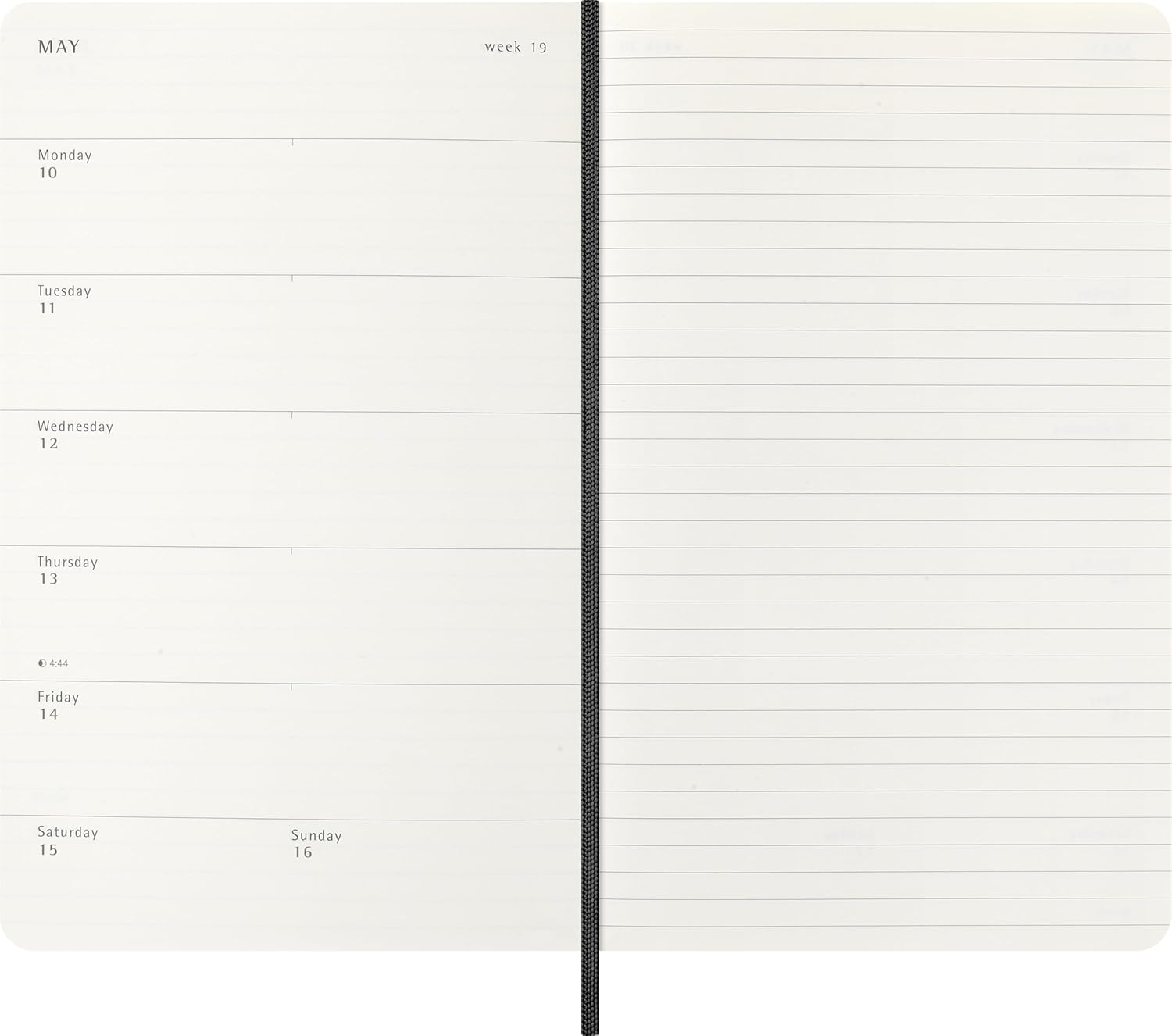 Moleskine Weekly Planner 2027, Vegan Soft Cover Precious and Ethical 12 Month Diary with Python Print, Space for Notes, and Gift Box, Large 13x21 Cm, Black