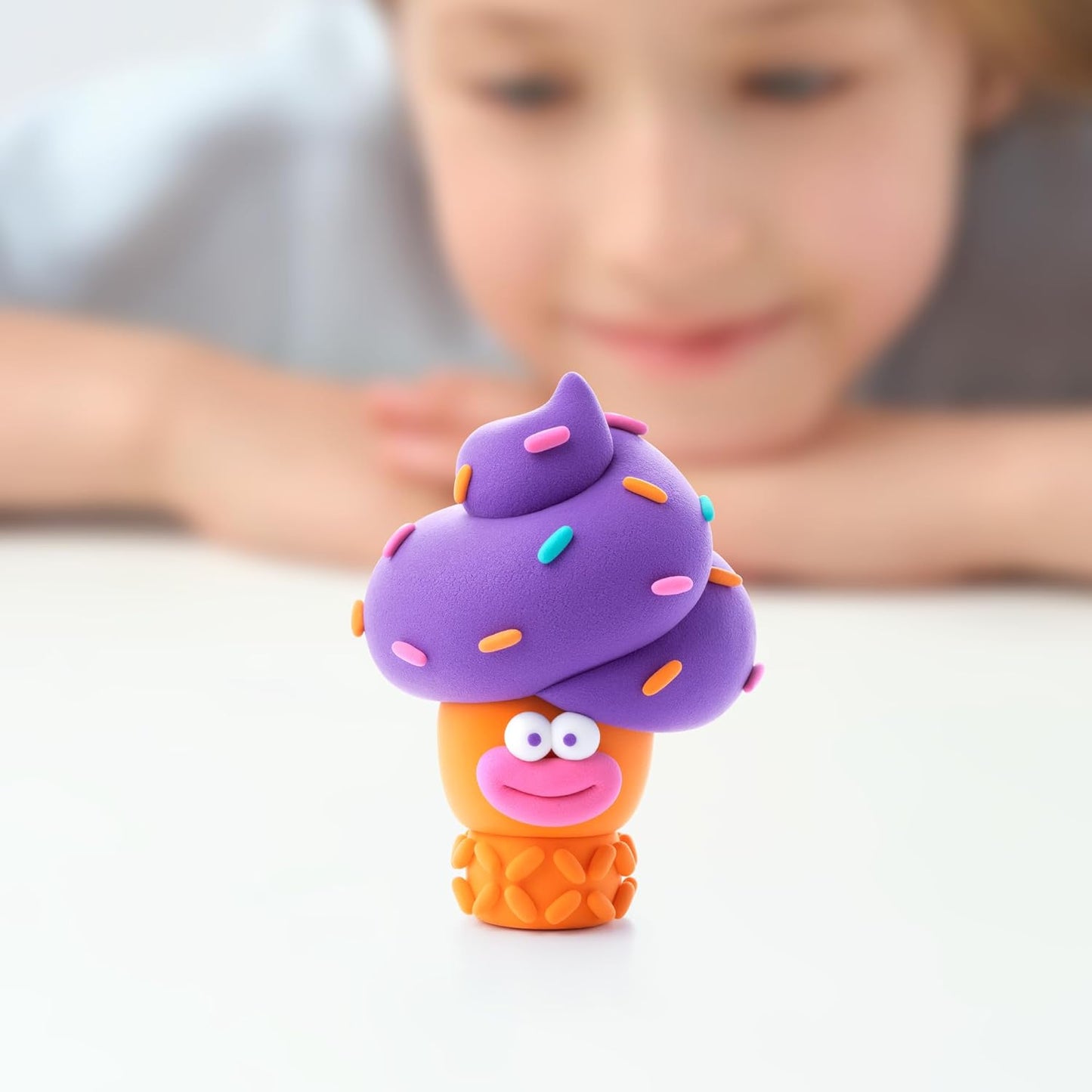 HEY CLAY - 15 Dosen lufttrocknende Knete für Kinder ab 3 Jahren - Kreatives Bastelset - Modelliermasse lufttrocknend Knete ab 3 Jahre (Cooles Eis