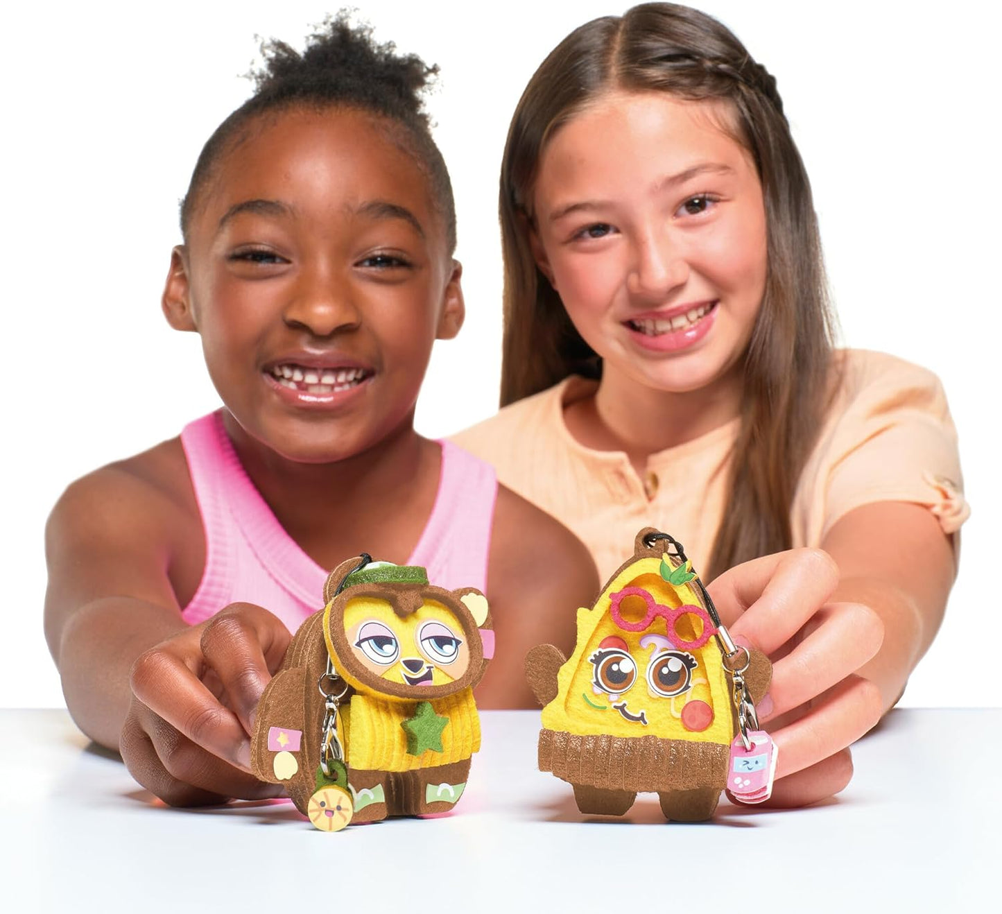 TOMY Stakimos Sporty Sam and Yummy Yasmin | Kids Craft Set to Build Your Own Adorable 3D Characters from Recycled Polyester Craft Foam | No Glue or Cutting Needed | Craft Kits for Kids Ages 6+ Years