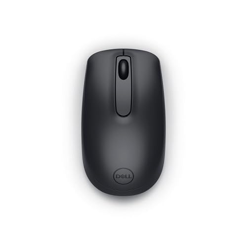 Dell WM118 Wireless Mouse, 2.4 GHz, USB Nano-Receiver, 1000 dpi, Ambidextrous, Range up to 10 m, Battery Life of 12 Months