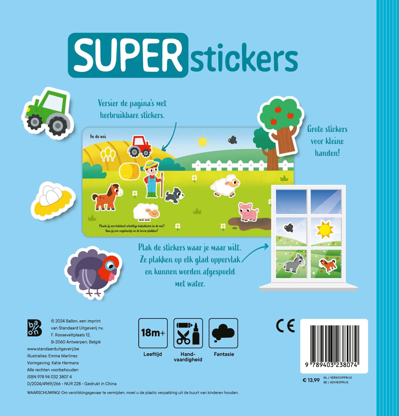 Standaard Uitgeverij - Superstickers - Boerderij 18m+
