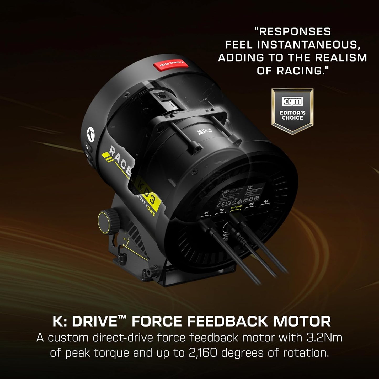 Turtle Beach Velocityone Race Kd3 Pc/Xbox/Mobile, Turtle Beach VelocityOne Race KD3 Volante e pedali con force feedback a trasmissione diretta per Xbox Series X|S, Xbox One e PC Windows – Pedali di freno e acceleratore a effetto Hall
