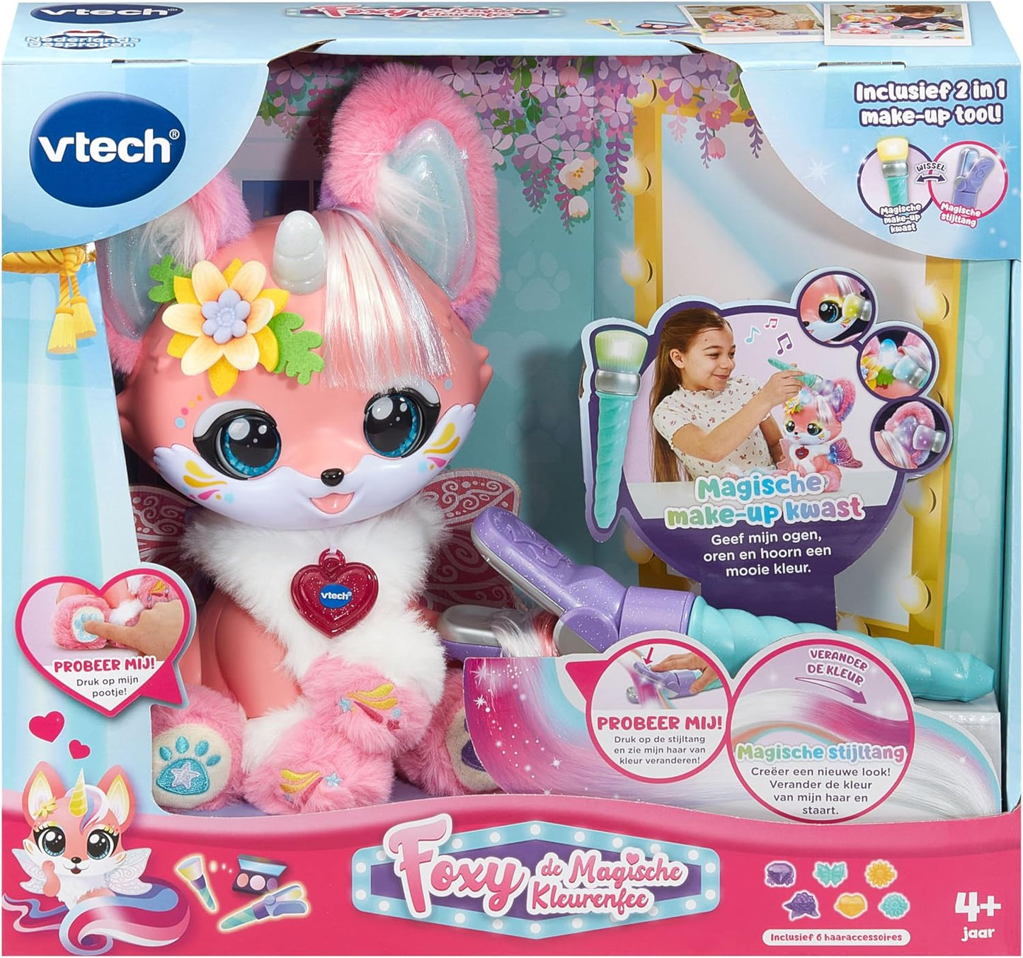 VTech interactieve speelgoed Foxy Magische Kleurenfee pop