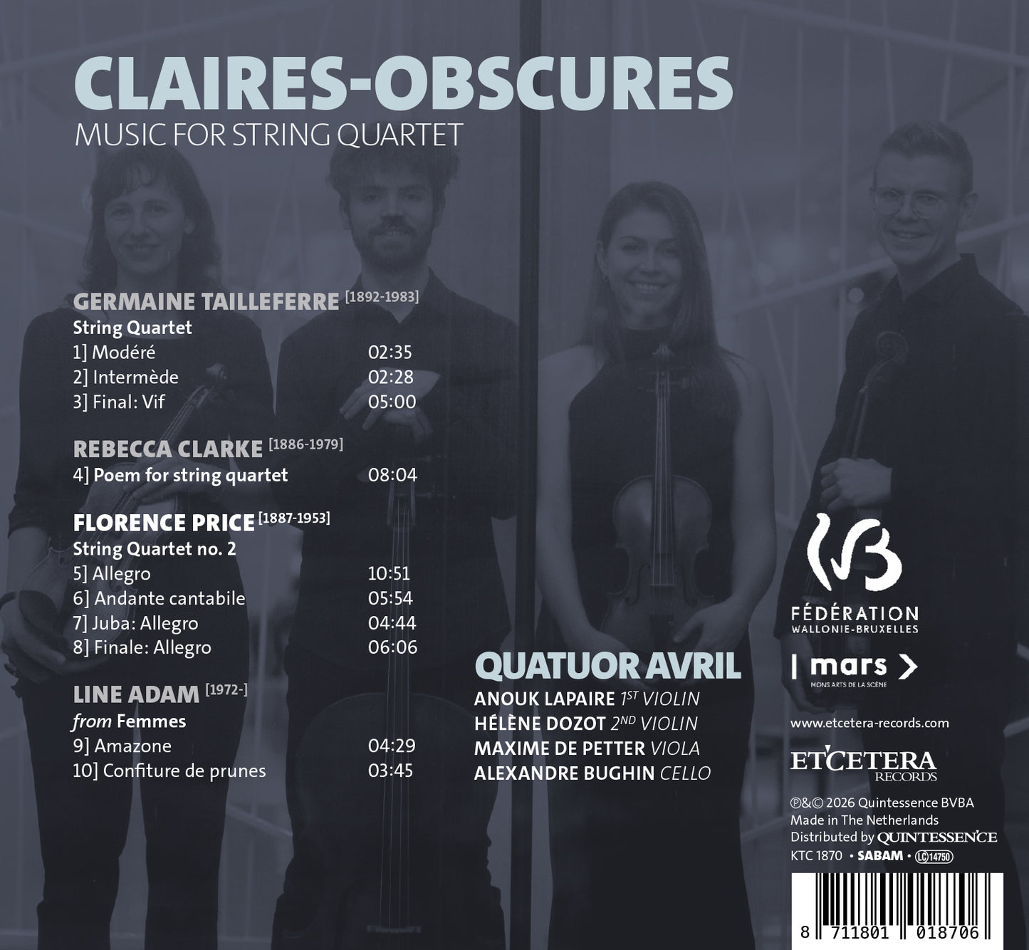 Claires-Obscures: Music for String Quartet