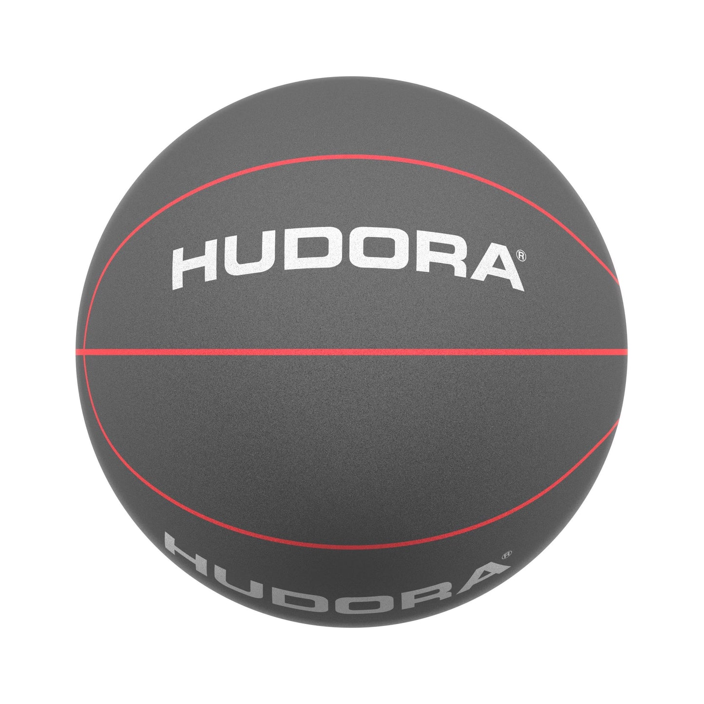 HUDORA Soft basketbal, maat 7, diameter 24 cm, ca. 340 g licht, grijze schuimrubberen basketbal, geruisloos voor binnen en buiten, kindvriendelijk, stil en gripvast, voor familie, tuin en speelplaats