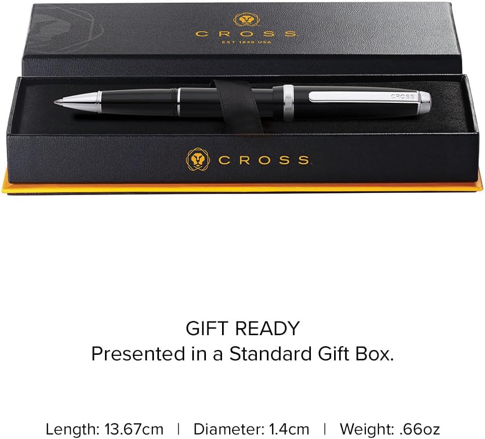 Cross Lume Obsidian Black with Polished Chrome Appointments Ballpoint Pen