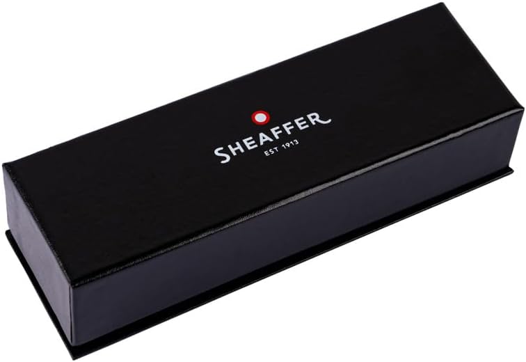 Sheaffer Sentinel Metal 334 Matte Black Barrel and Brushed Chrome Cap Ballpoint Pen with Gold Trims