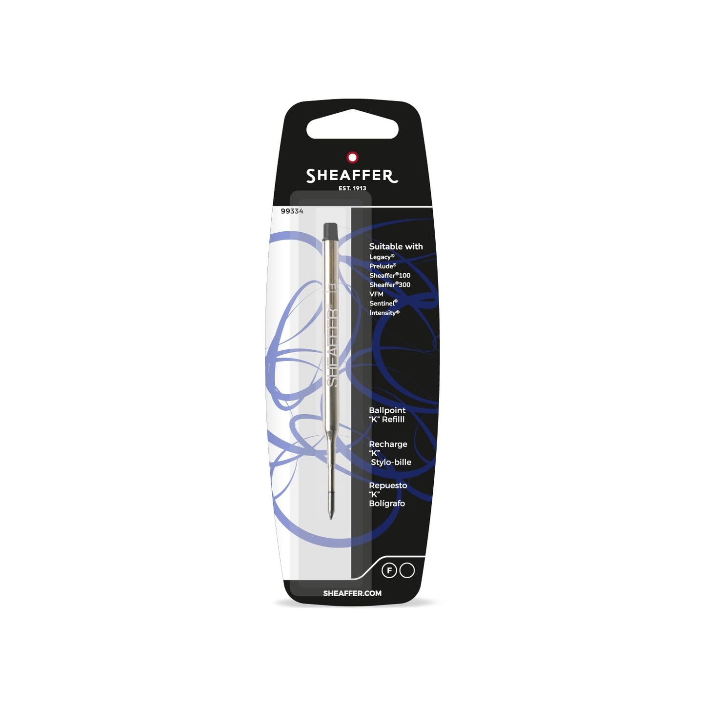Sheaffer K Style Ballpoint Pen Refill Fine Black