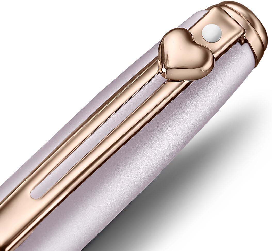 Sheaffer Emily in Paris Prelude Mini 9810 Ballpoint Pen, Pastel Pink with PVD Rose Gold Trims, Heart Emblem and Crystal (Ballpoint Pen