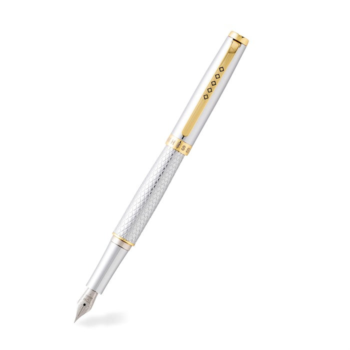 Tom Hessin Magnetic Series Ritz Fountain Pen with Gold Plated Trim & Stainless Steel Medium Nib