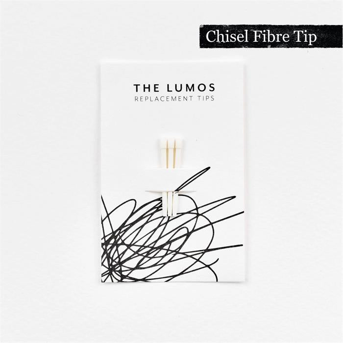 Tom's Studio Lumos replacement tips - 3 x Chisel Fibre Tip