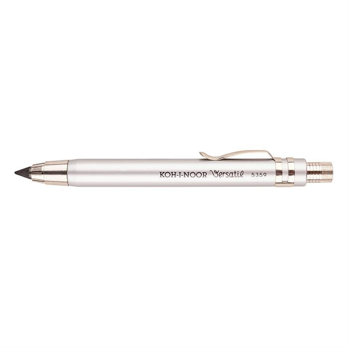 Koh I Noor VERSATIL mechanical clutch leadholder 5.6mm 5359 with pocket clip silver