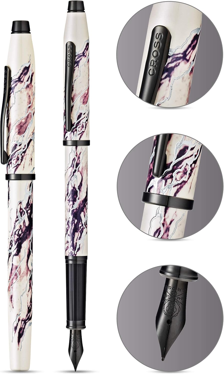 Cross Wanderlust Everest - Fountain Pen with Medium Nib incl. Premium Gift Box - Refillable Cartridge Pen