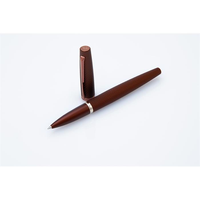 Diplomat Rollerball Viper brown guilloche