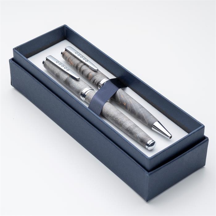 Tom Hessin Edinburgh Collection Stockbridge Stone Medium Fountain Pen & Ballpoint Pen Set