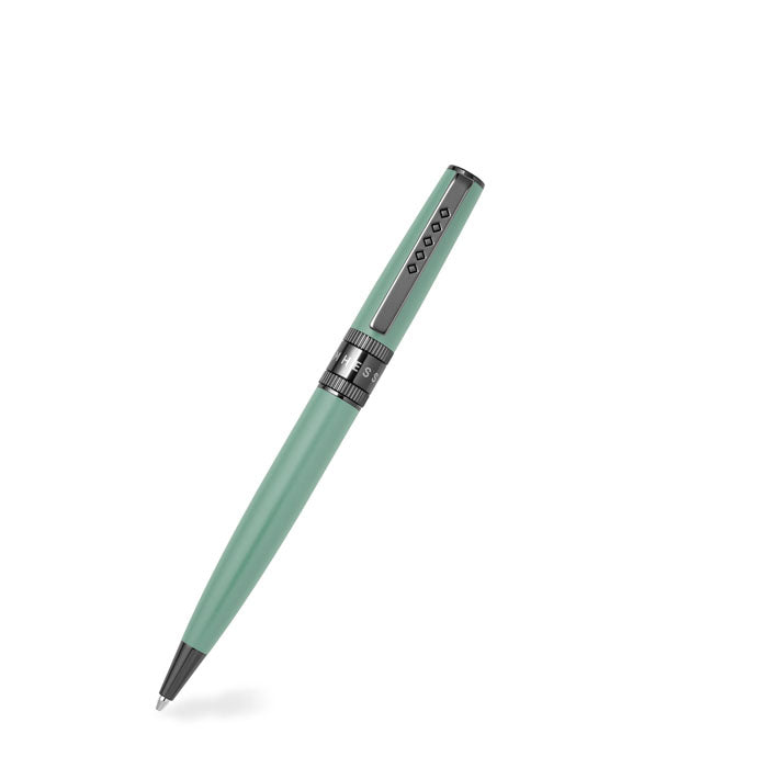 Tom Hessin Rebel Collection Cambridge Blue Ballpoint Pen With Gunmetal Trim