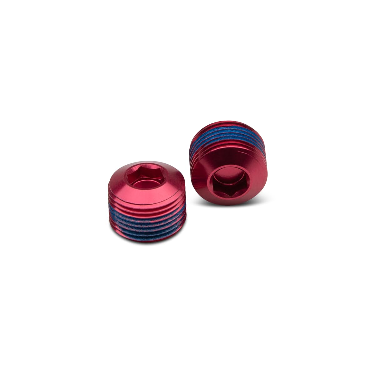 Crankbrothers Pedal End Cap Endkappe, (VE/2), Hex, red, CBET16792