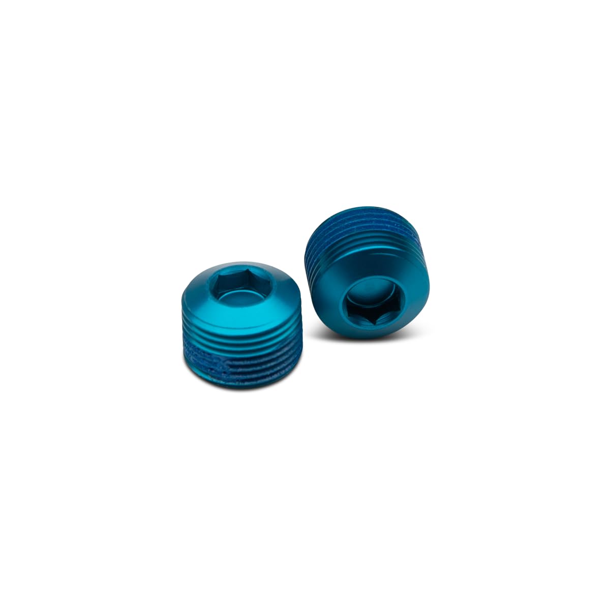 Accessories Pedal Hex End Cap Kit Blue