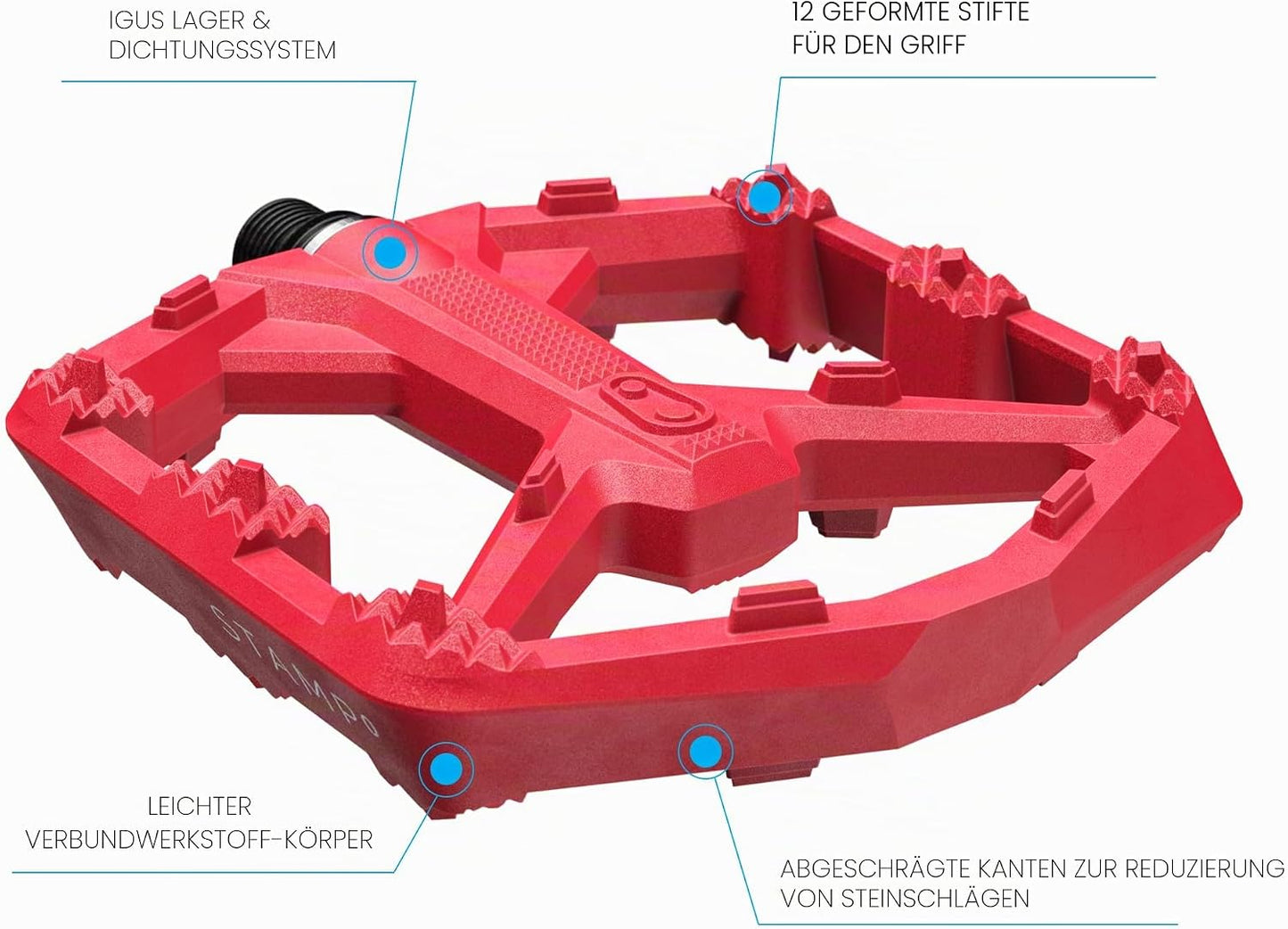 Crankbrothers Stamp Flat MTB-Pedale, Größenangepasst, leicht, vielseitig, langlebig