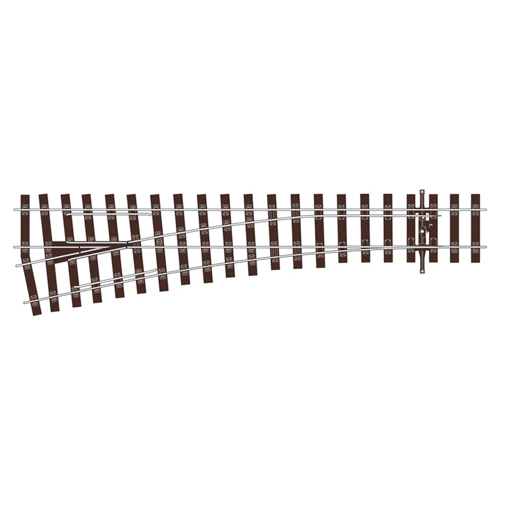 Peco SL-U1196 Stroomlijn Bullhead Opkomst Medium Straal Linkerhand Point Code 75 OO Gauge