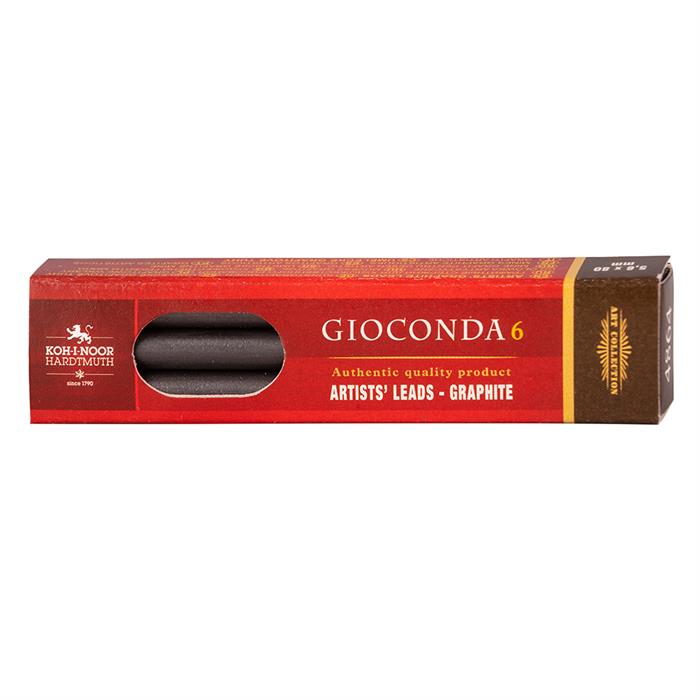 Koh I Noor GIOCONDA graphite leads 5.6mm x 80mm 4864 4B - pack of 6 leads