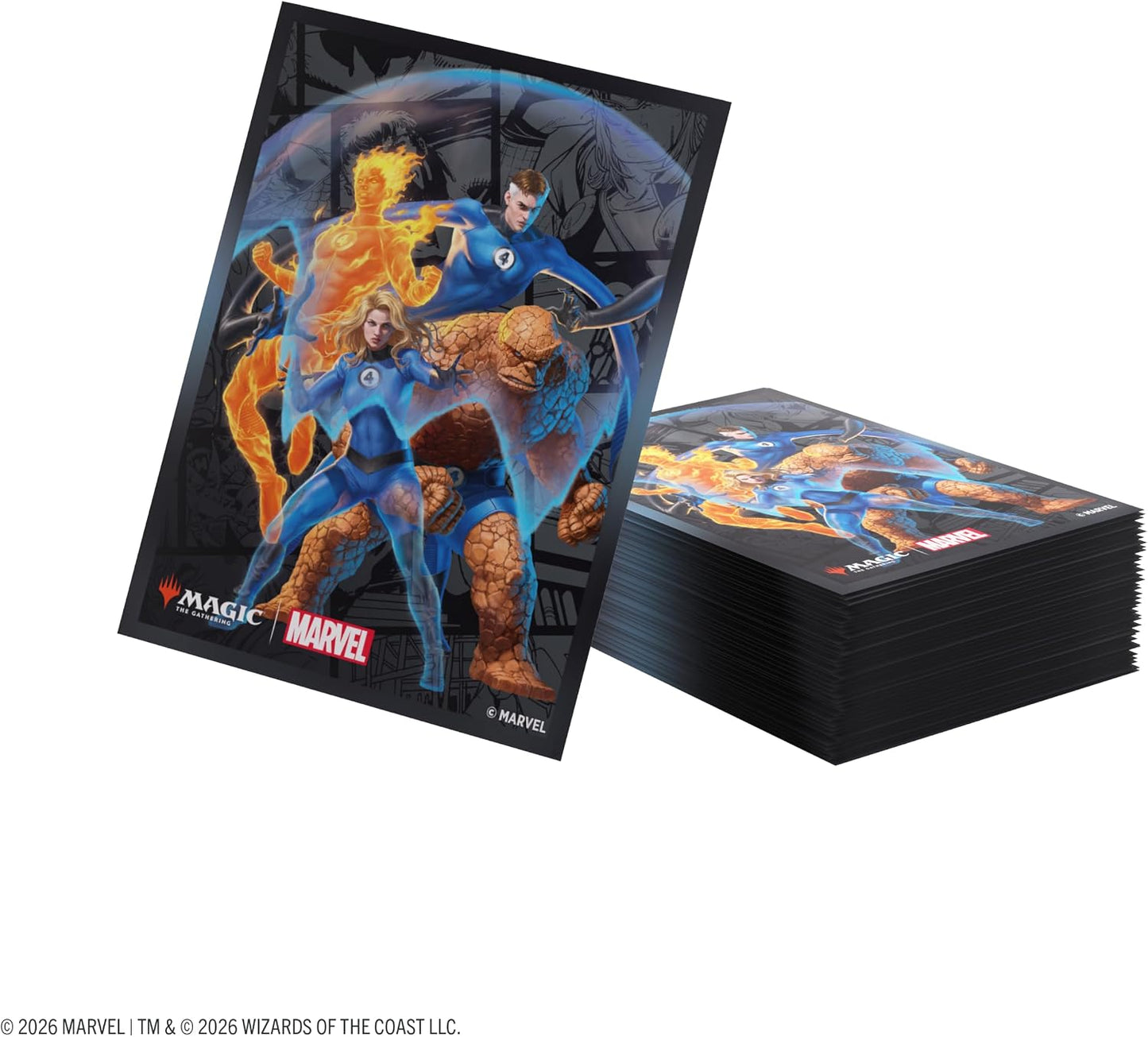 Gamegenic | Magic: The Gathering | Marvel Super Heroes Premium Art Sleeves - The Fantastic Four | Trading Card Game Accessory | Ages 13+
