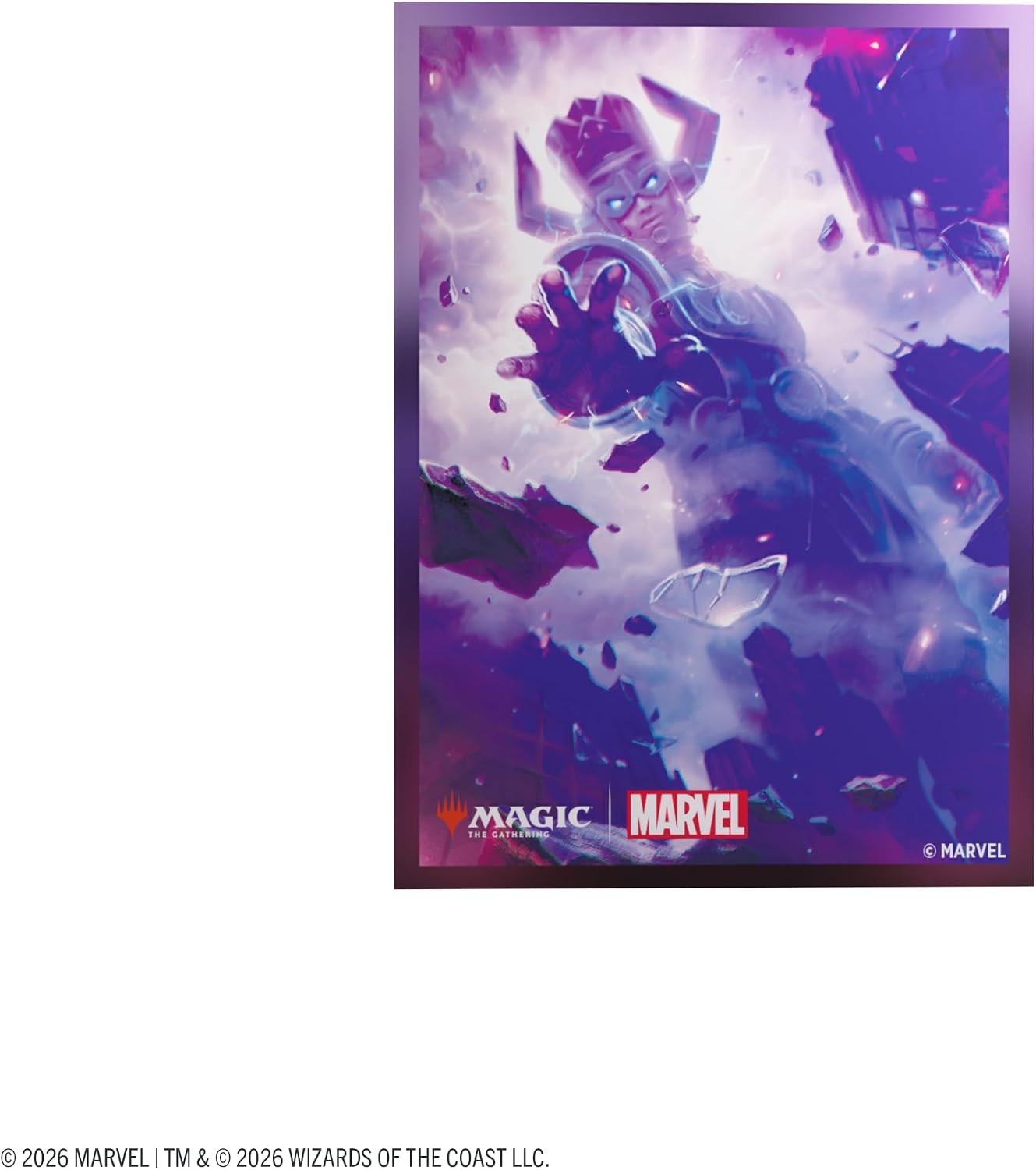 Gamegenic | Magic: The Gathering | Marvel Super Heroes Premium Art Sleeves - Galactus Token | Trading Card Game Accessory | Ages 13+
