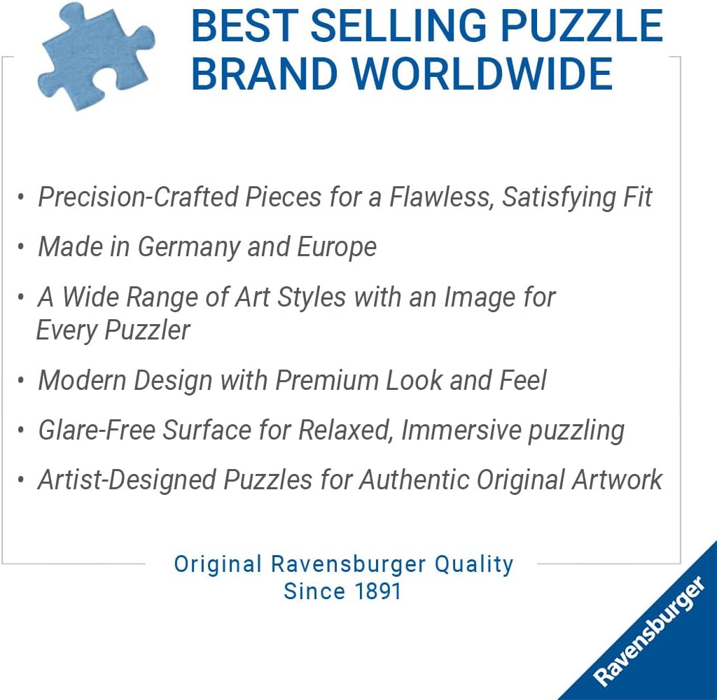 Ravensburger Coastal Christmas 1000 Piece Jigsaw Puzzle – Festive Harbour Scene by Georgia Breeze – Christmas Jigsaw for Adults & Families