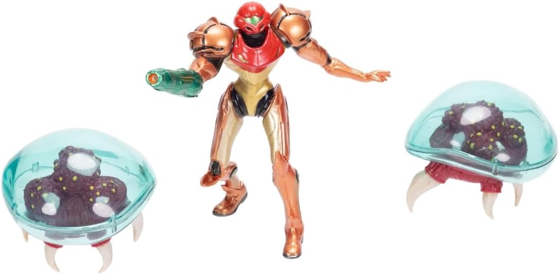 Nintendo Metroid Set Bounty Hunter – Set di Figure Articolate da 6,3 cm con Dettagli Fedeli, Ideale per Collezionisti e Appassionati della Serie Videogiochi Metroid