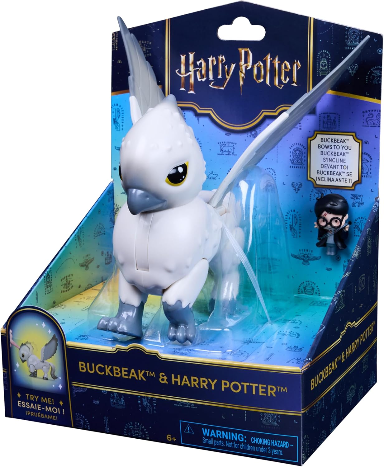 Wizarding World Harry Potter, Deluxe Buckbeak Action Figure with Flapping Wings and Exclusive 1.5-inch Harry Potter Mini Figure, Kids Toys for Pretend Play, Ages 6 and up
