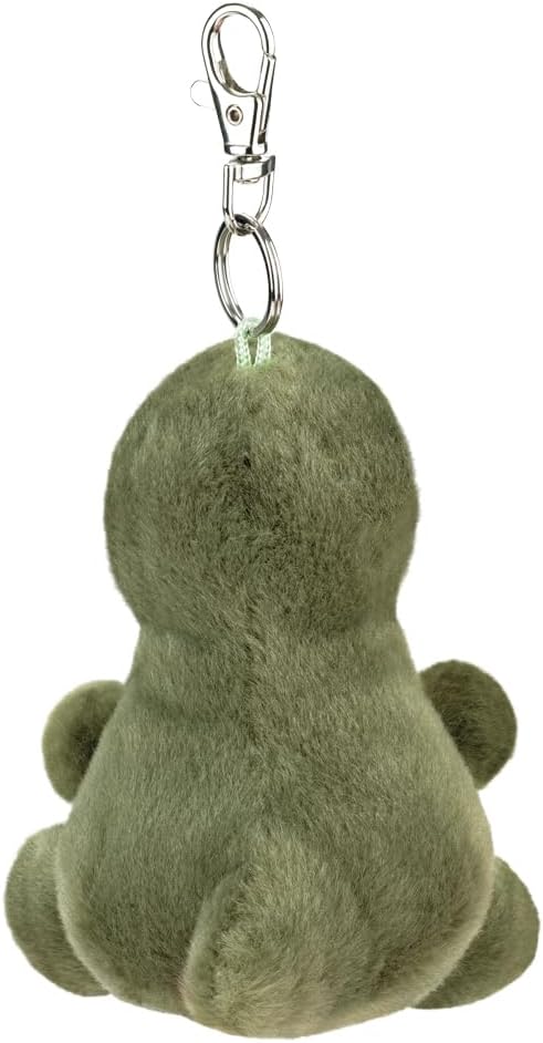 AURORA - 61690 -Palm Pals Tyranno Rex Clip-On 10cm Soft Toy - Fun Collectable Plush for Kids and Adult Collectors - Perfect for Birthdays, Gifts or Any occasion - Green
