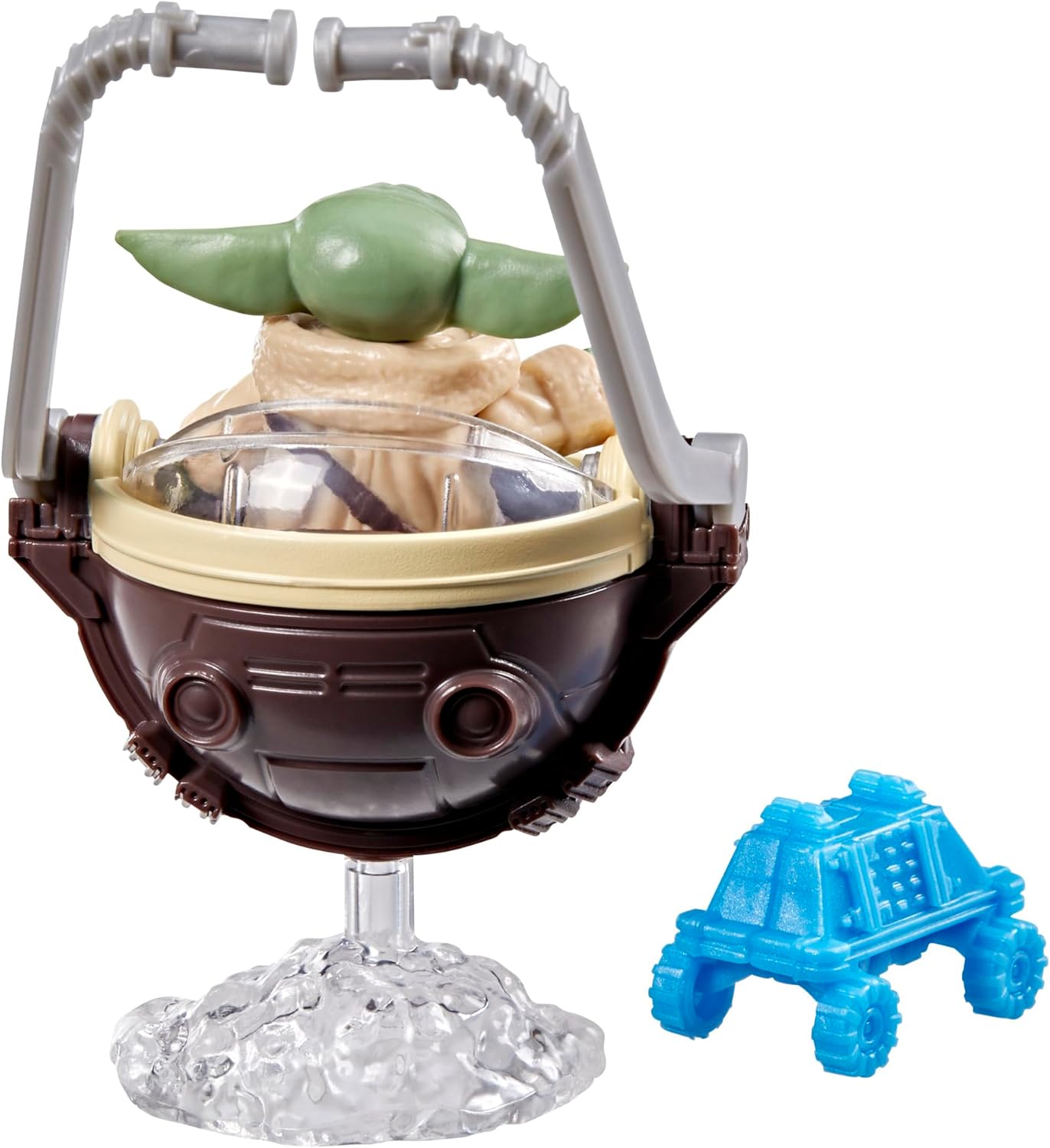 Star Wars ActionVerse Grogu, actiefiguur van 3,3 cm (schaal van 11 cm) en accessoires, herbruikbaar accessoire-opbergrek, speelgoed voor jongens en meisjes van 4+