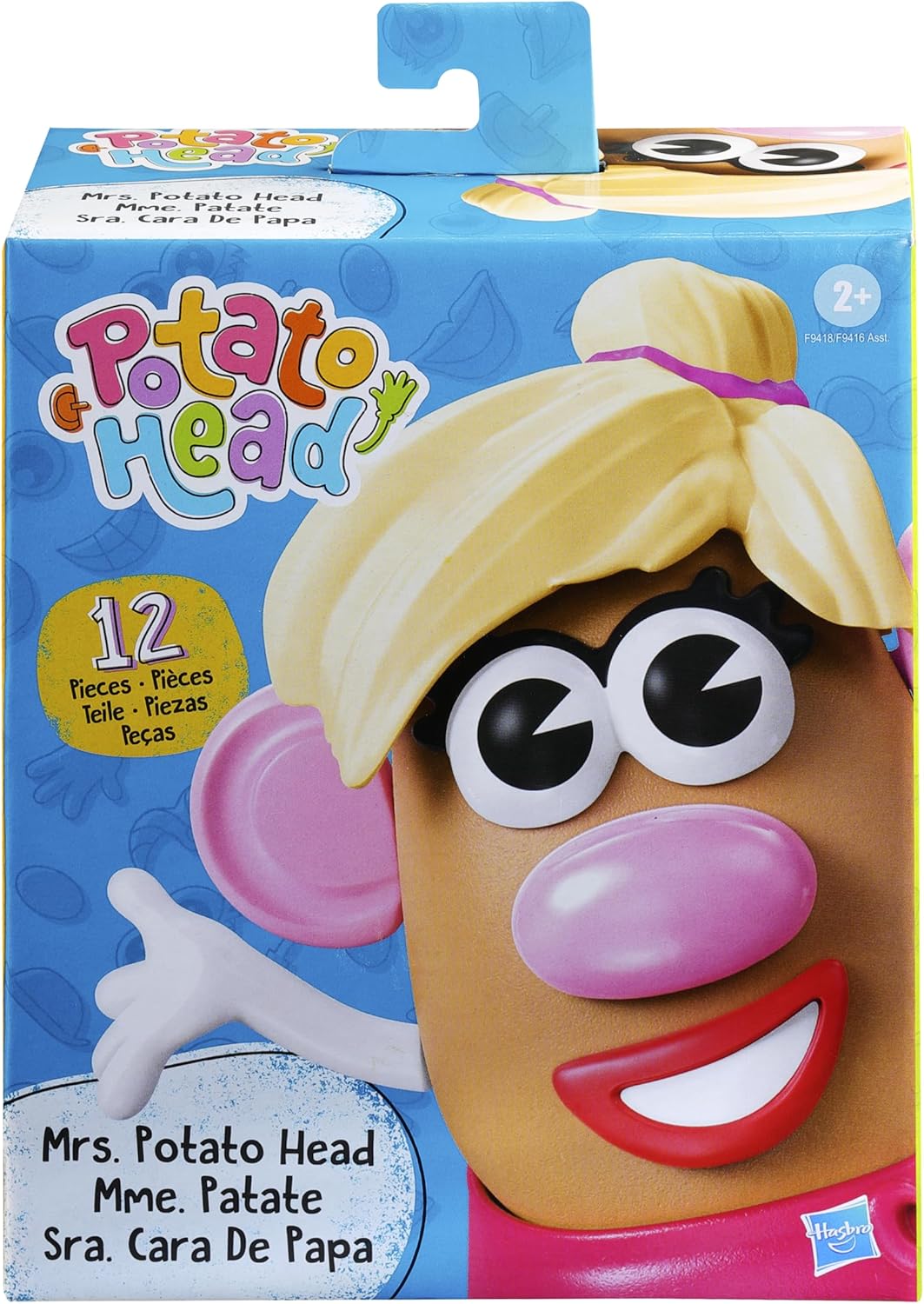 Potato Head Mrs. Potato Head Set met 12 delen, speelgoed voor peuters, kleuterspeelgoed voor meisjes en jongens, kindercadeaus, vanaf 2 jaar