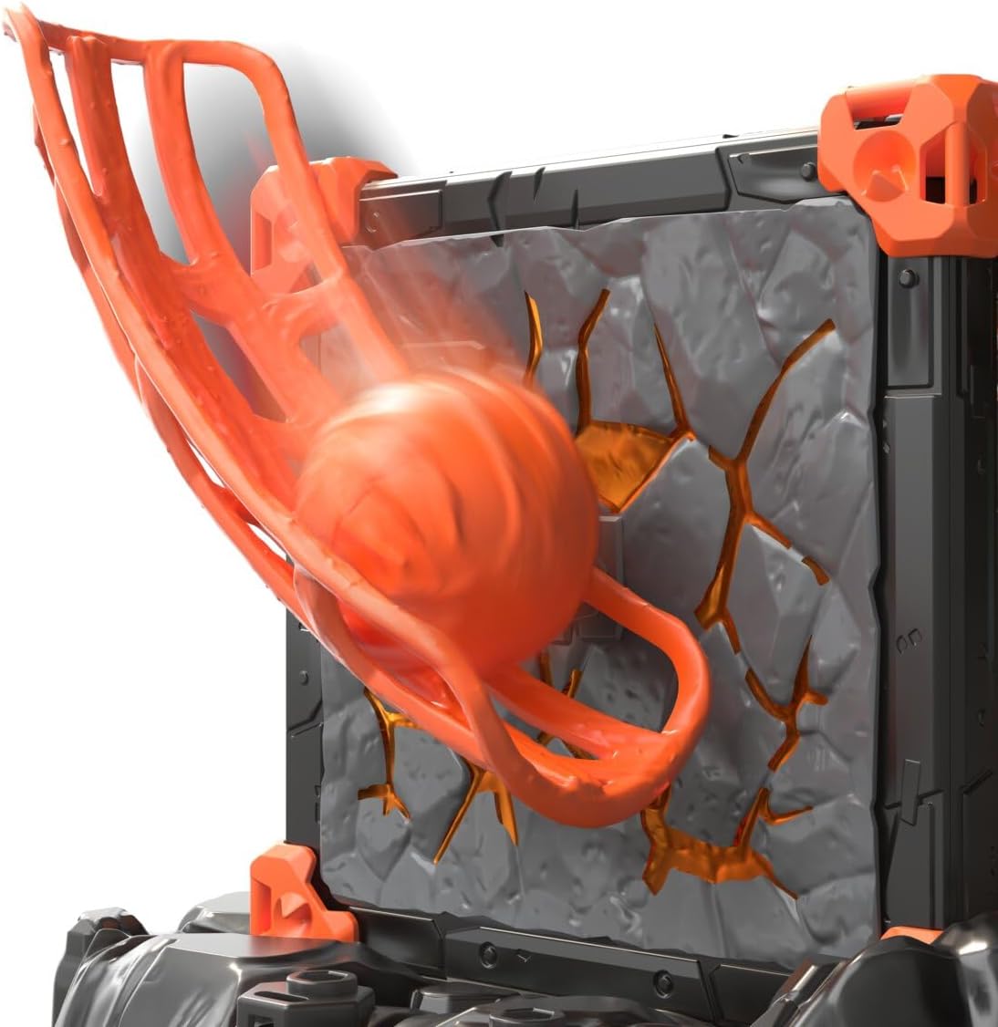 schleich ELDRADOR Creatures | Lava Fortress 42810 | Modulares Spielset aus 3 BattleCaves mit Lava Tarantel und 4 Minis | BattleCave Festung mit Lavakristall, Katapult, Armbrust und Fallen | 83 Teile