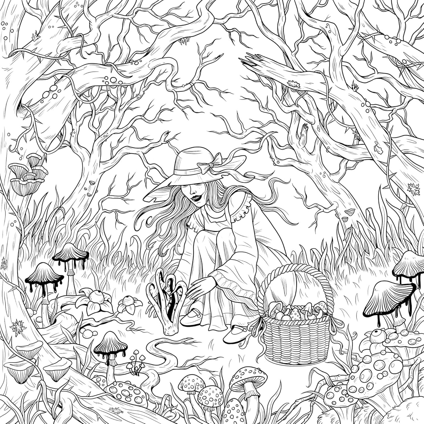 Mythogoria: Cottagegore: A Dark Coloring Book of Cozy Nightmares
