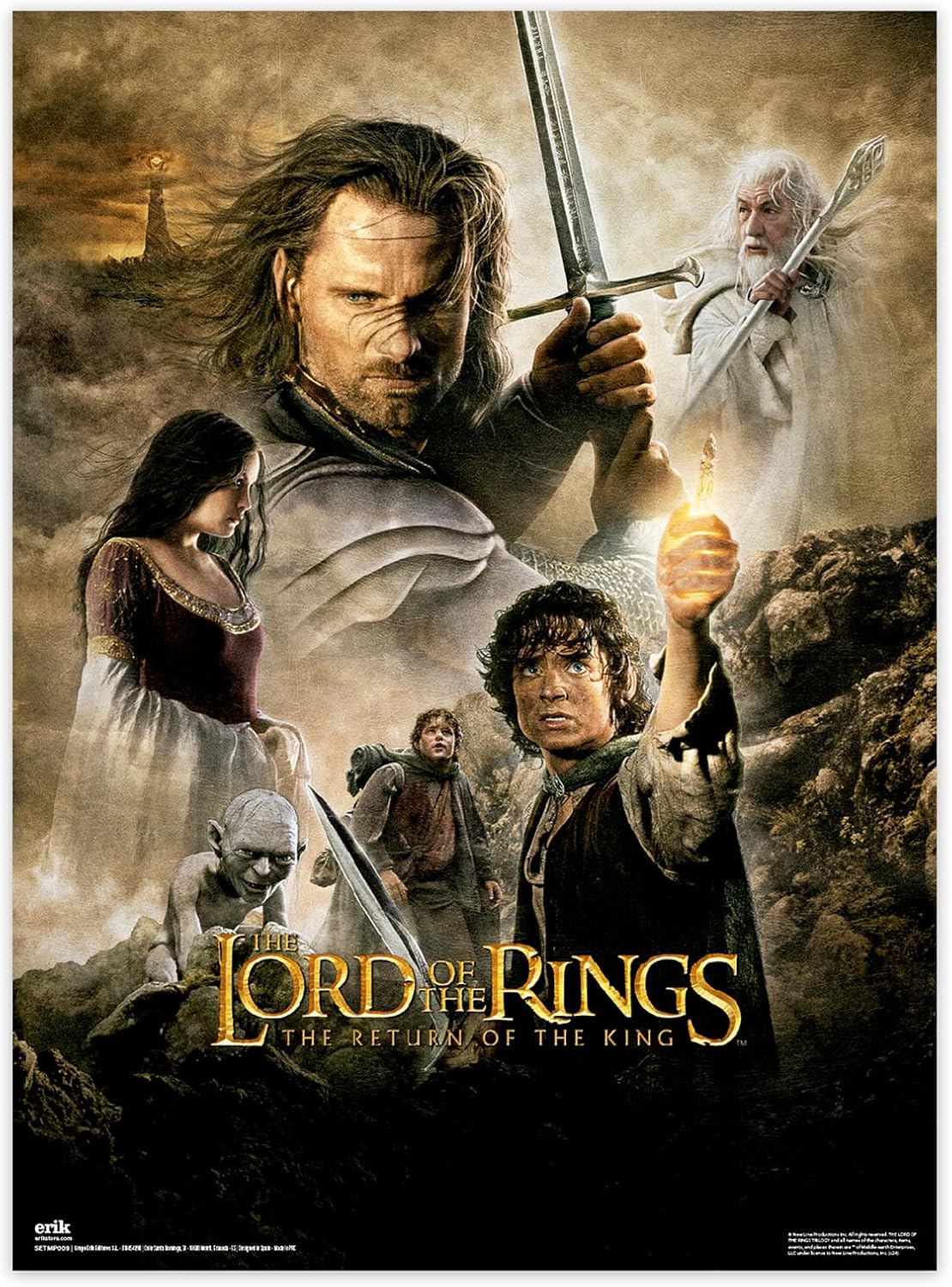 Grupo Erik Poster - Il Signore degli Anelli - Set di 2 mini poster 38 x 52 cm - Poster artistico spedito arrotolato in una scatola protettiva - Regali del Signore degli Anelli, regali LOTR