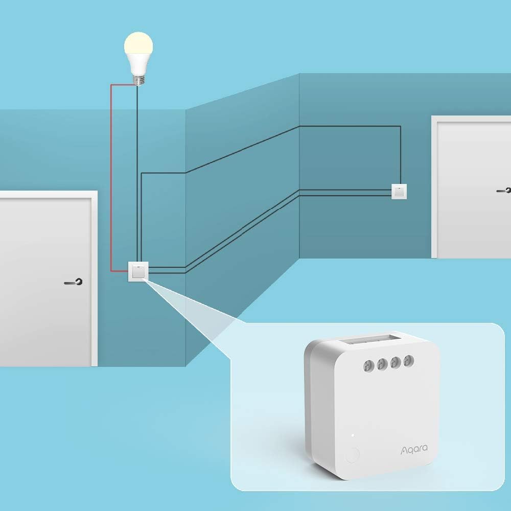Aqara Single Switch T1 (No Neutral) - Zigbee 3.0 - Inbouw Module - Zonder Nuldraad