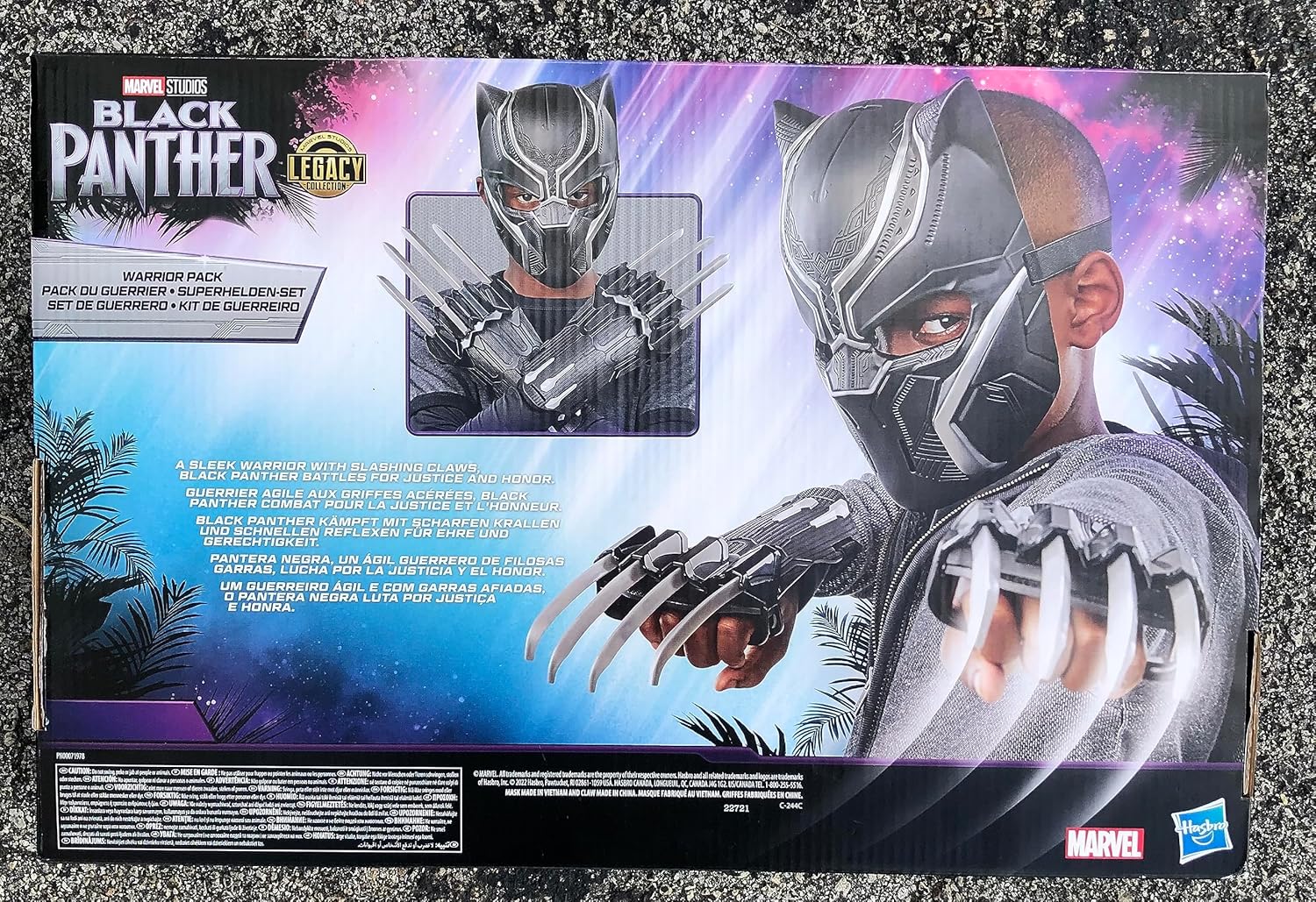 Black Panther Strijder Pakket - Masker En Handschoenen
