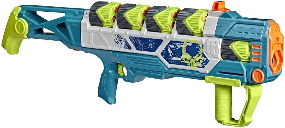 Nerf Rebel Ops Doom Cannon Dart-Blaster mit 60 Nerf Elite Darts aus Schaumstoff & 5 Superhülsen für 12 Darts, Spielzeug und Geschenk für Kinder, ab 8 Jahren
